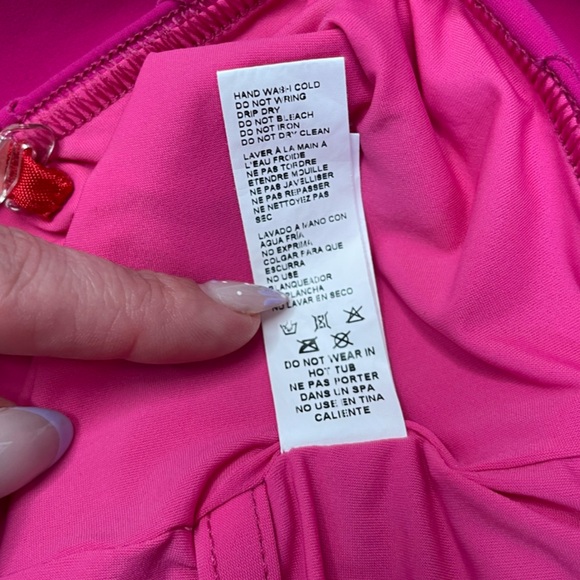 Karla Colletto Hot Pink One Shoulder Scallop One Piece Havana Swimsuit – Size 10 - Picture 13 of 14